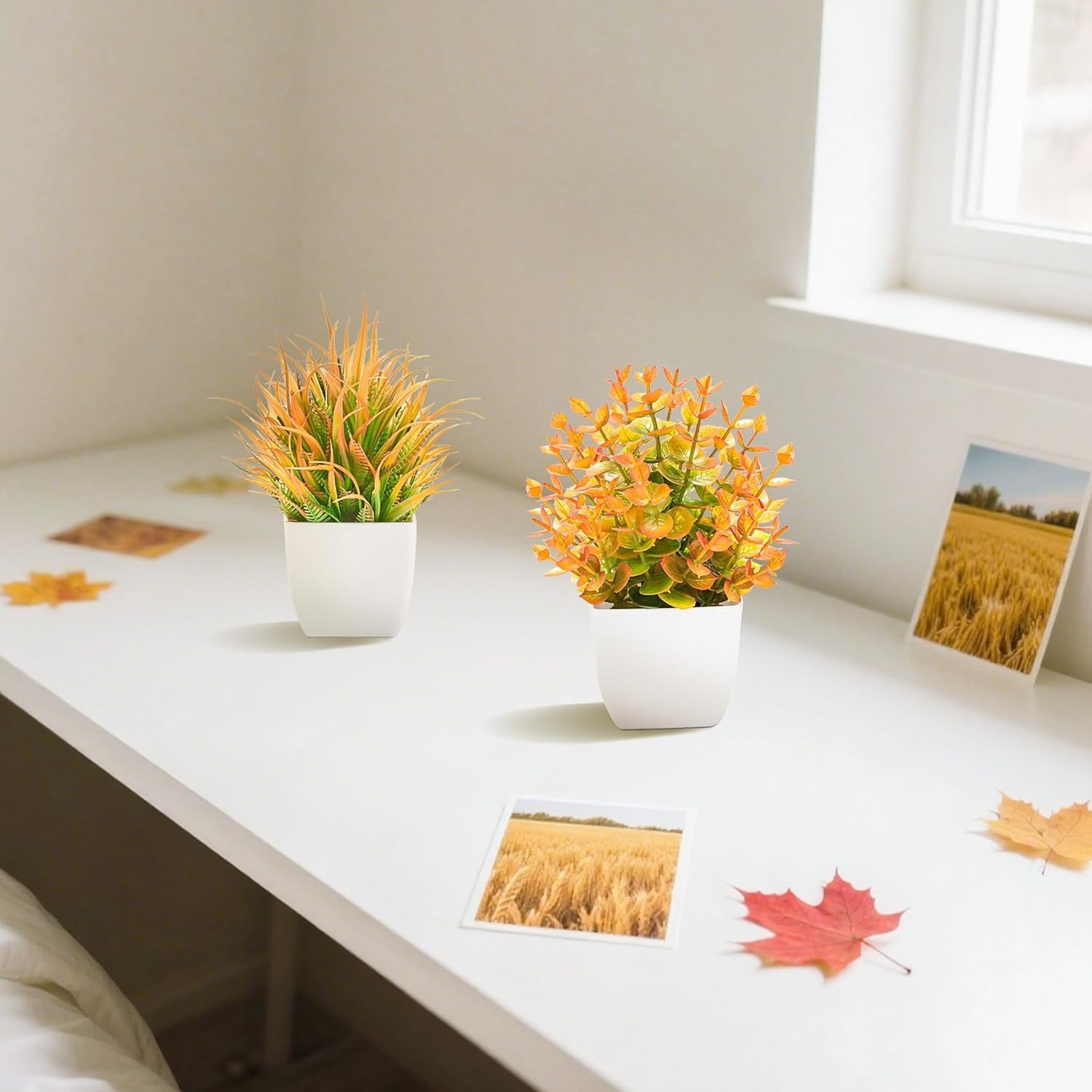 Versatile Artificial Potted Fall Plants – Ideal for Home and Office Spaces