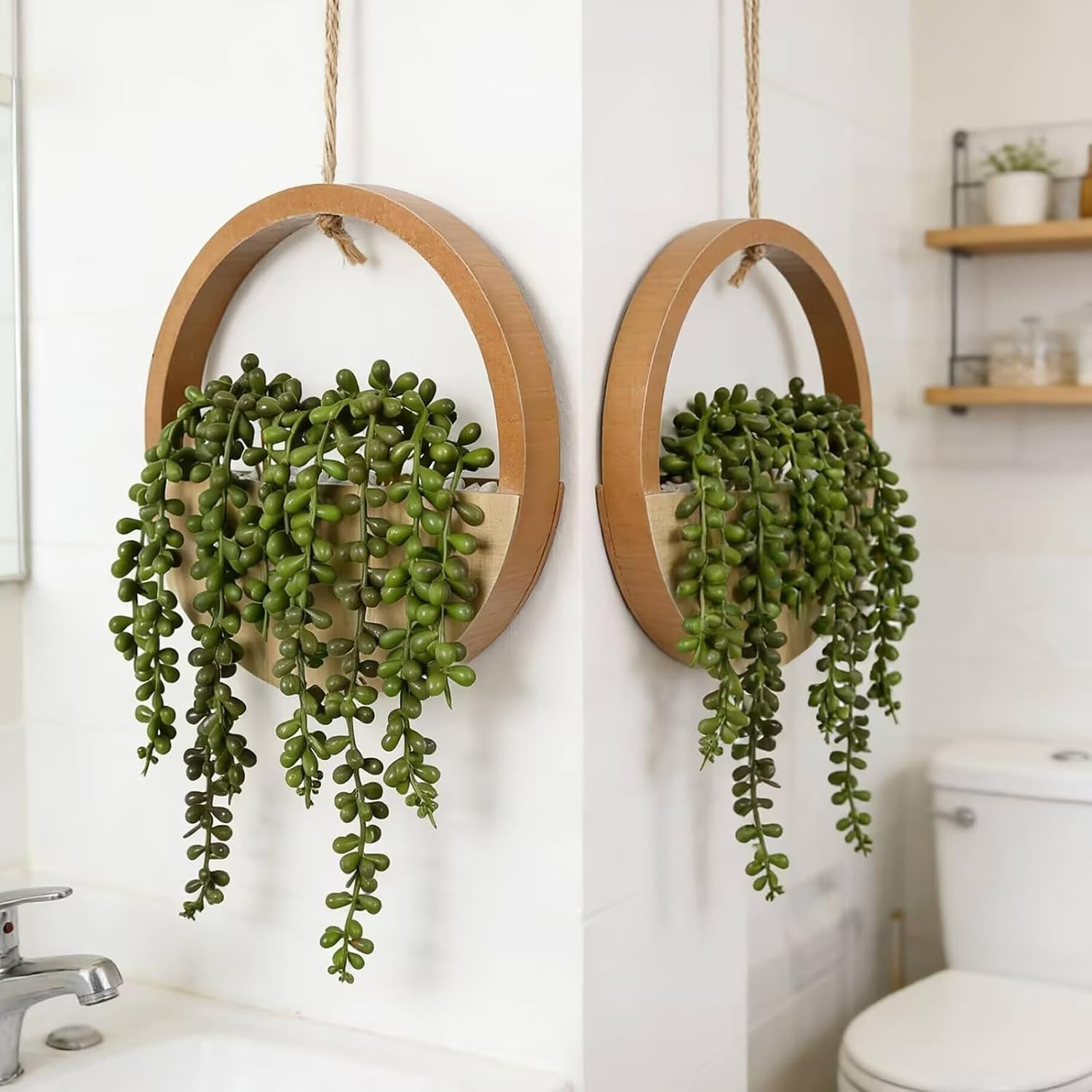 Realistic String of Pearls Hanging Plants – Perfect for Home & Office Decoration