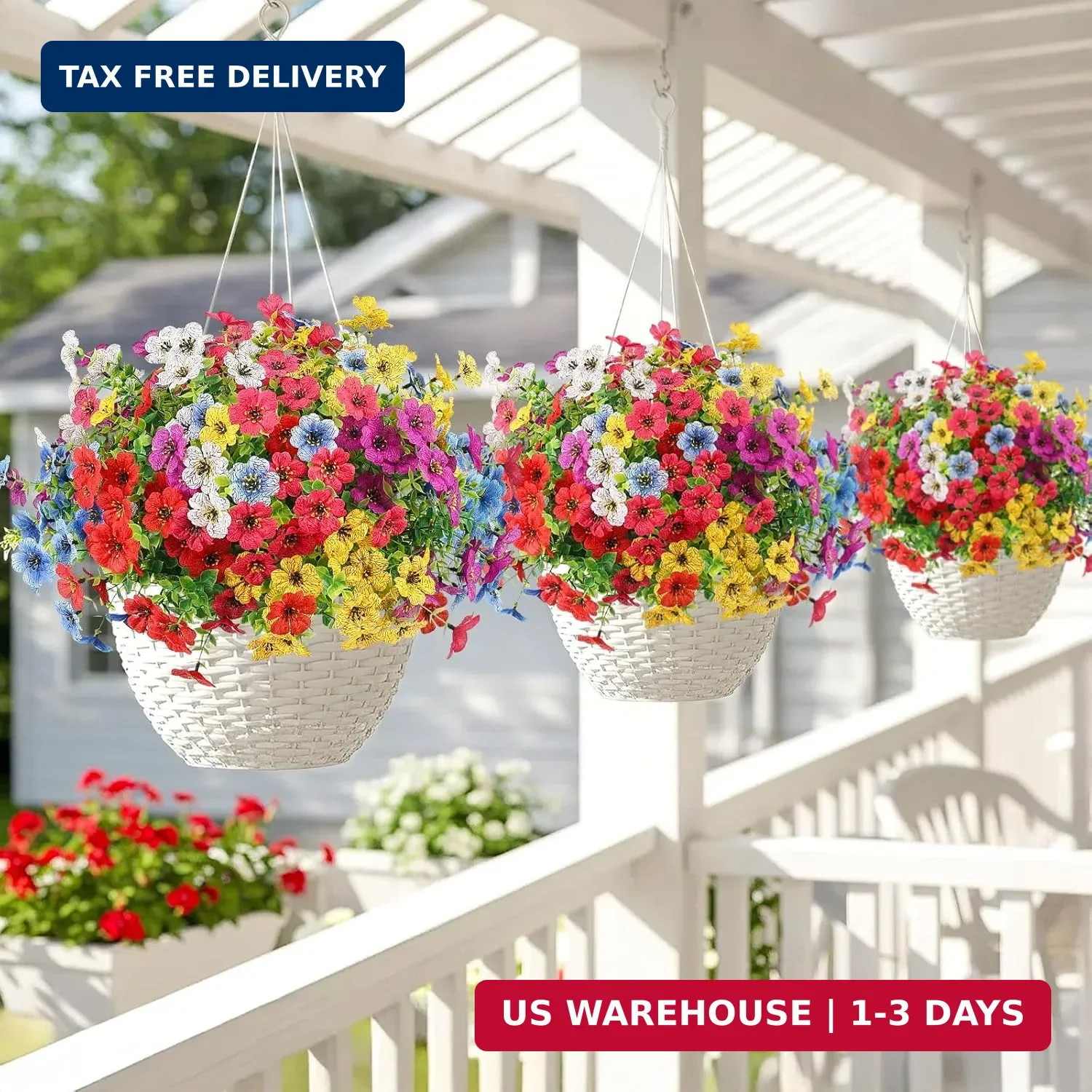 Artificial Flowers for Outdoors, UV Resistant Artificial Outdoor Flow