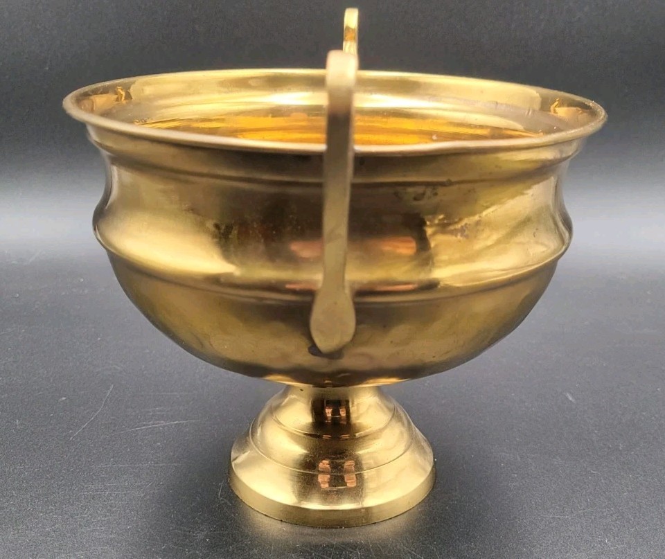 Lacquered Solid Brass Compote Bowl
