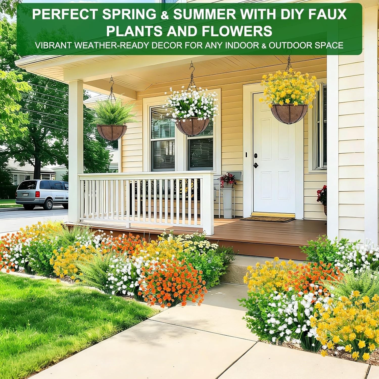 Durable and Low-Maintenance Faux Mums for Spring and Summer Ambiance