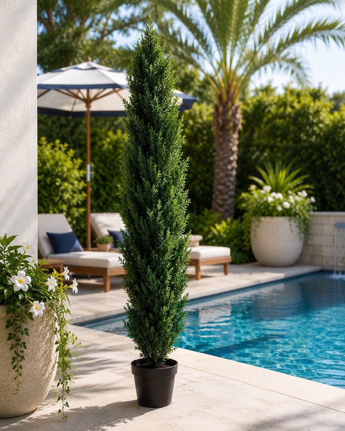 6’ UV Artificial Topiary Cedar Tree Indoor/Outdoor