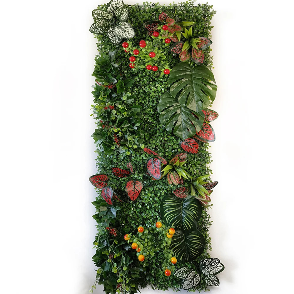 40x120cm Artificial Plant Wall Chlorophytum Grass Garden Wedding Decor Panel
