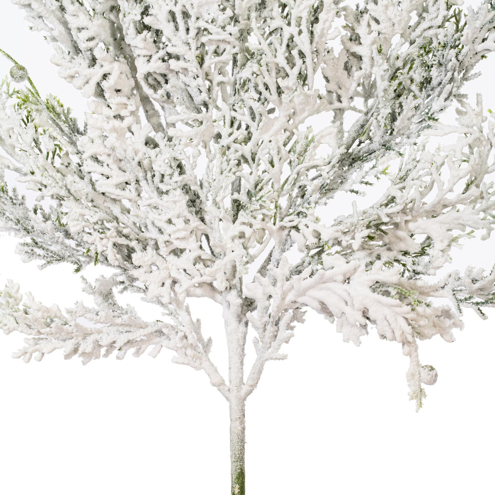 Vickerman 18″ Plastic Artificial Snowy Cedar Spray in Green/White