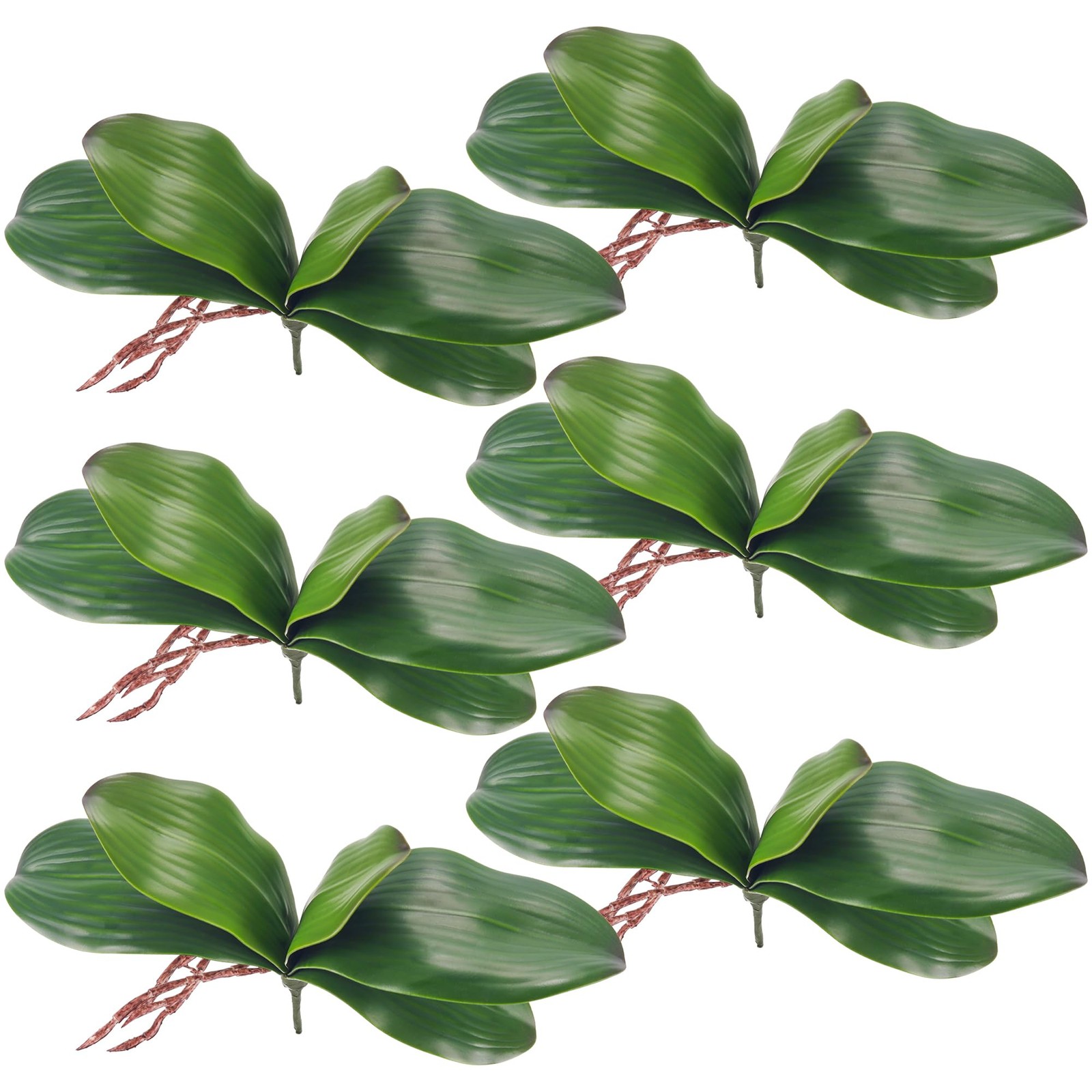 Fake Orchids 6 Pack Artificial Orchid Leaves Faux Greenery Stems for Vase She…