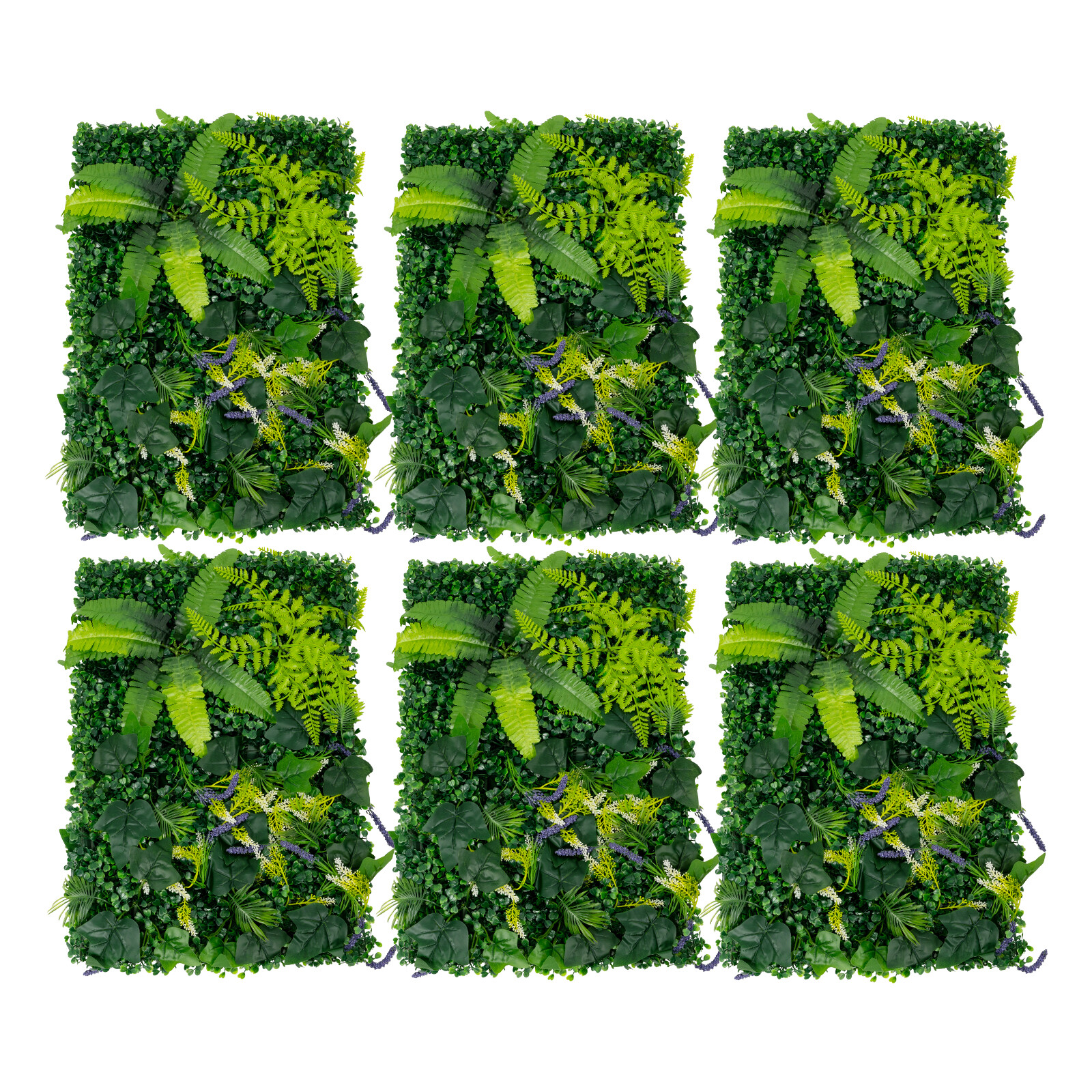 6PCS Artificial Plant Wall Fence Panel Decor Greenery Hedge Grass 60*40cm
