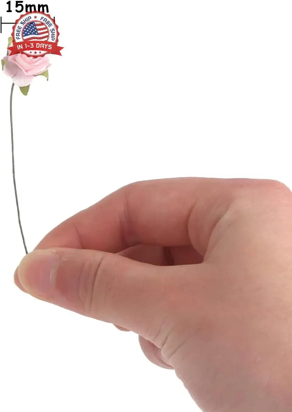 CCINEE 120 pcs Mini Paper Flowers,Mulberry Paper 1/2″ Artificial Rose Flower wit