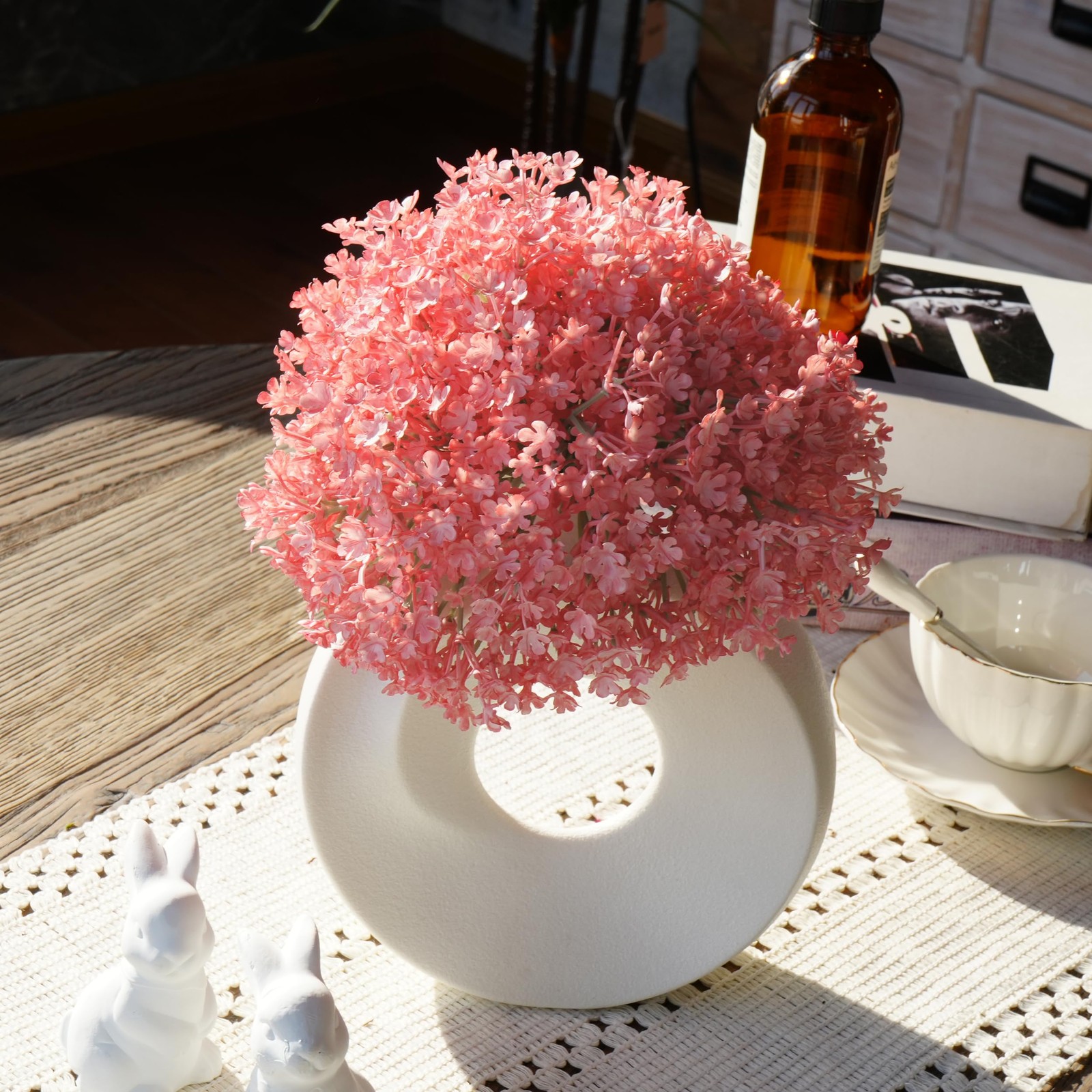 Babys Breaths Artificial Flower Bouquets, 12 Pcs Small Fake Babys Breath Faux…