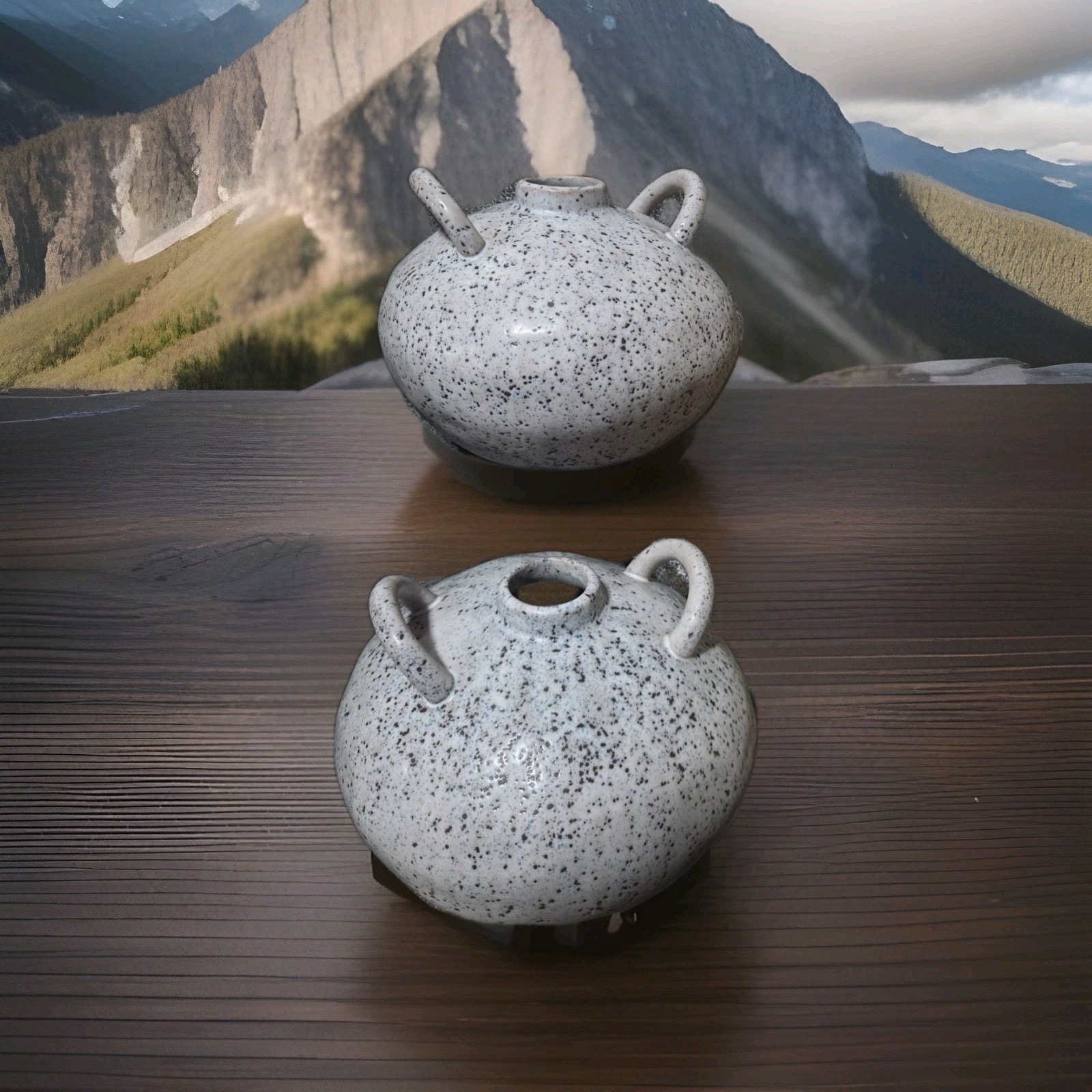 Small Matte Ceramic Speckle Glaze Vase Threshold Aroma designed with Studio