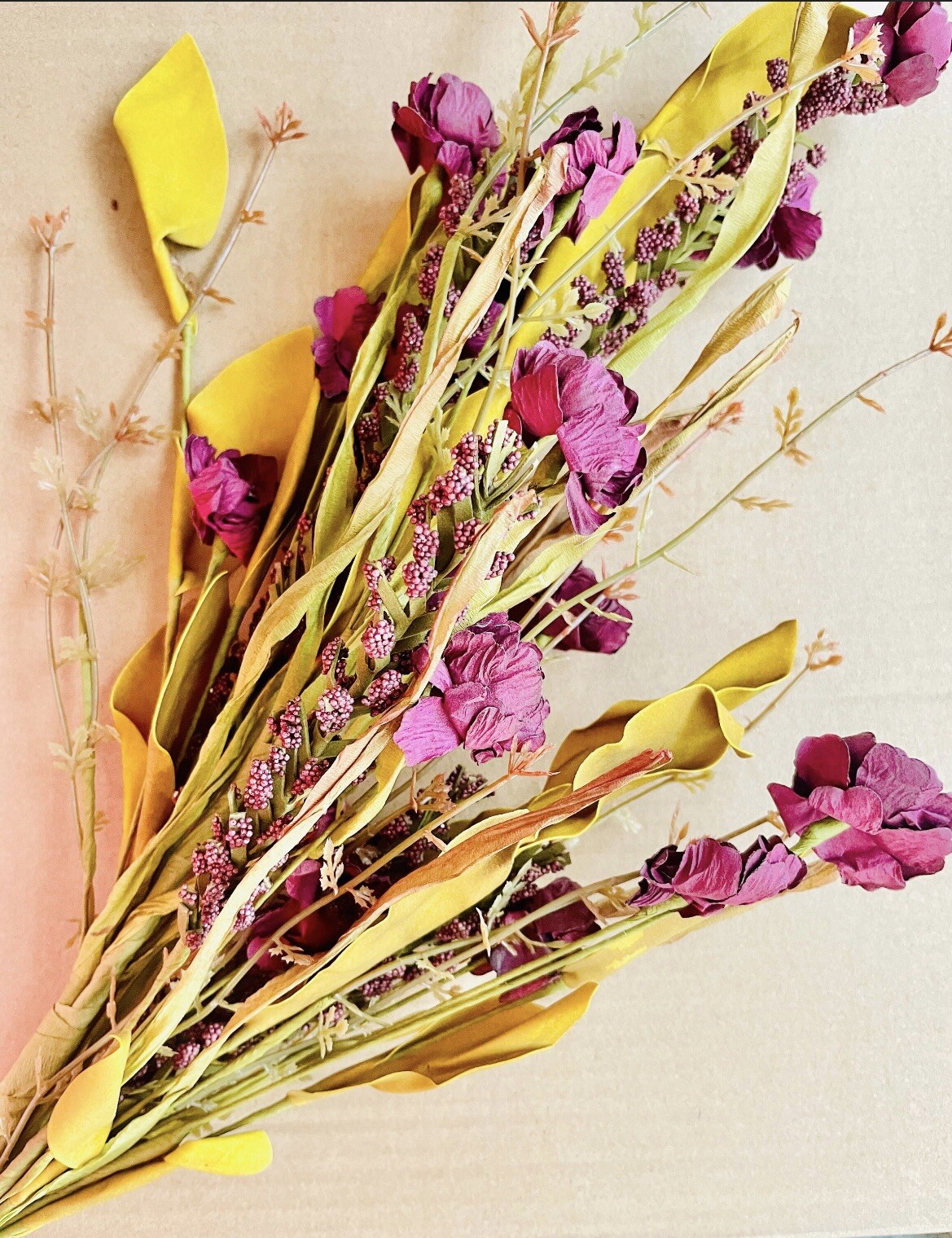 Autumn Plum Wildflower Artificial Spray, Bundle Of 2