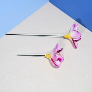 Birthday Gifts for Women 10pcs White Hot Pink Flowers PU Real Touch Flowers
