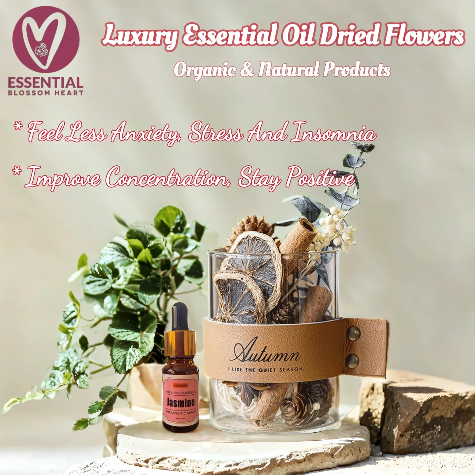Essential Oil Dried Flowers (Gift/ SPA/ Household/ Home Decor/ Decoration/Aroma)