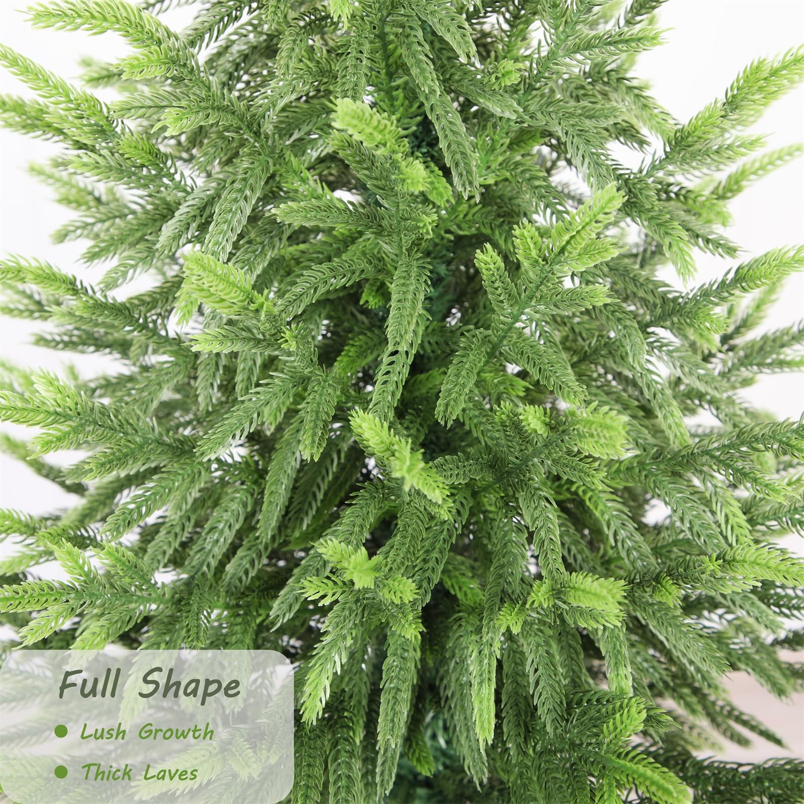 3ft Artificial Norfolk Pine Christmas Tree for Outdoor, 37in Real Touch Faux …
