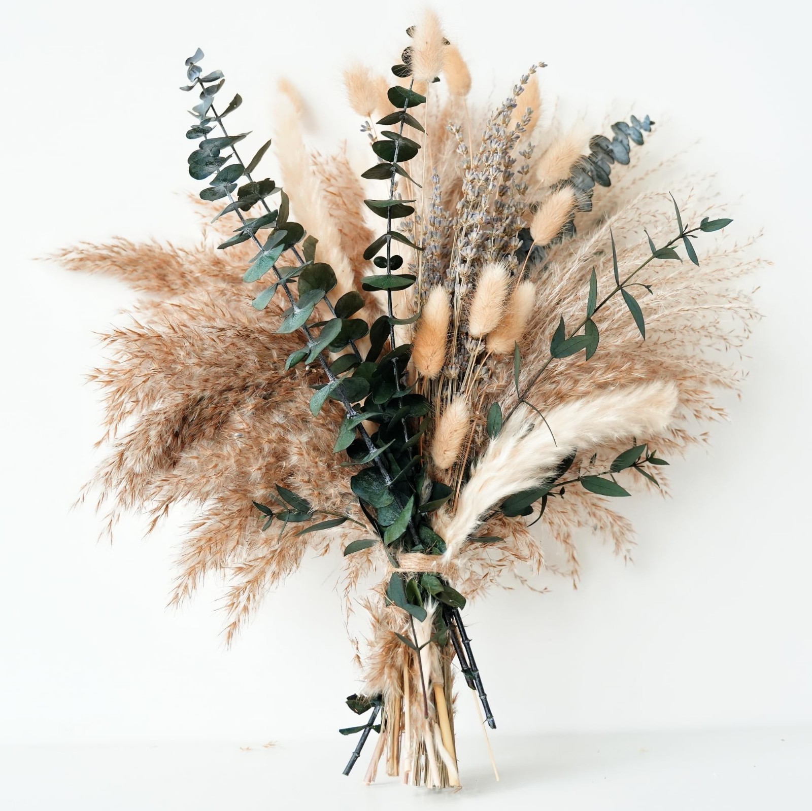 Boho Pampas Grass Bouquet – Dried Lavender & Eucalyptus Floral Arrangements for