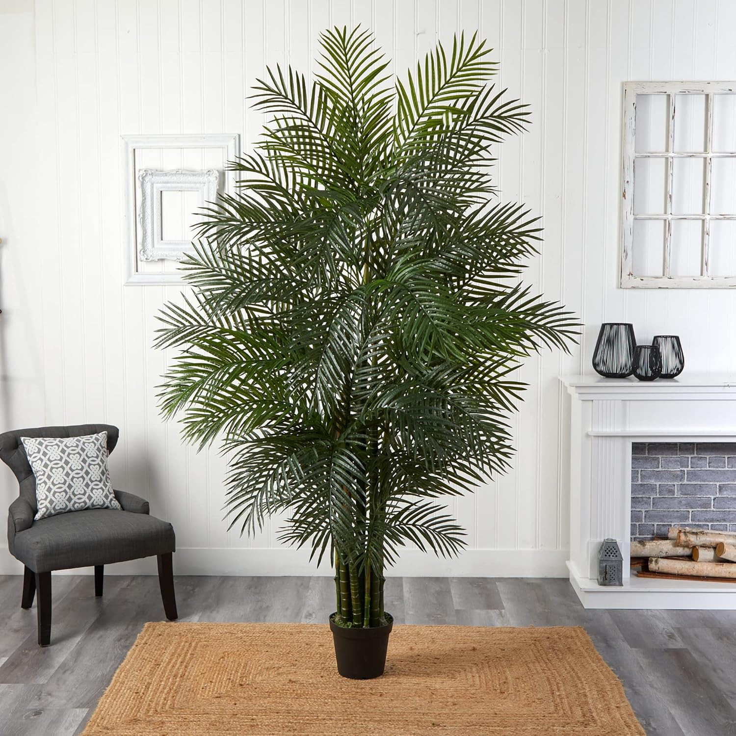 Lifelike 7.5Ft UV Resistant Areca Palm Tree for Indoor/Outdoor Decor