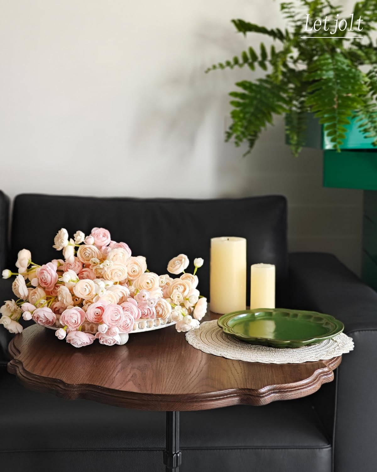 Artificial Ranunculus Flower Light Champagne Silk Flowers 18pcs