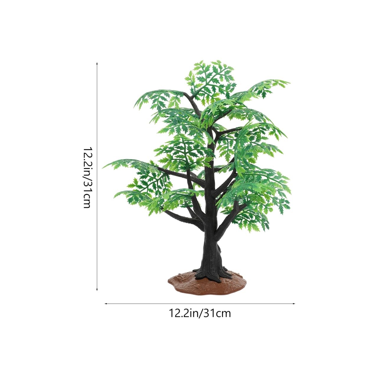 Green Miniature Maple Tree Model 12 Inch Artificial Plant Tabletop Decor