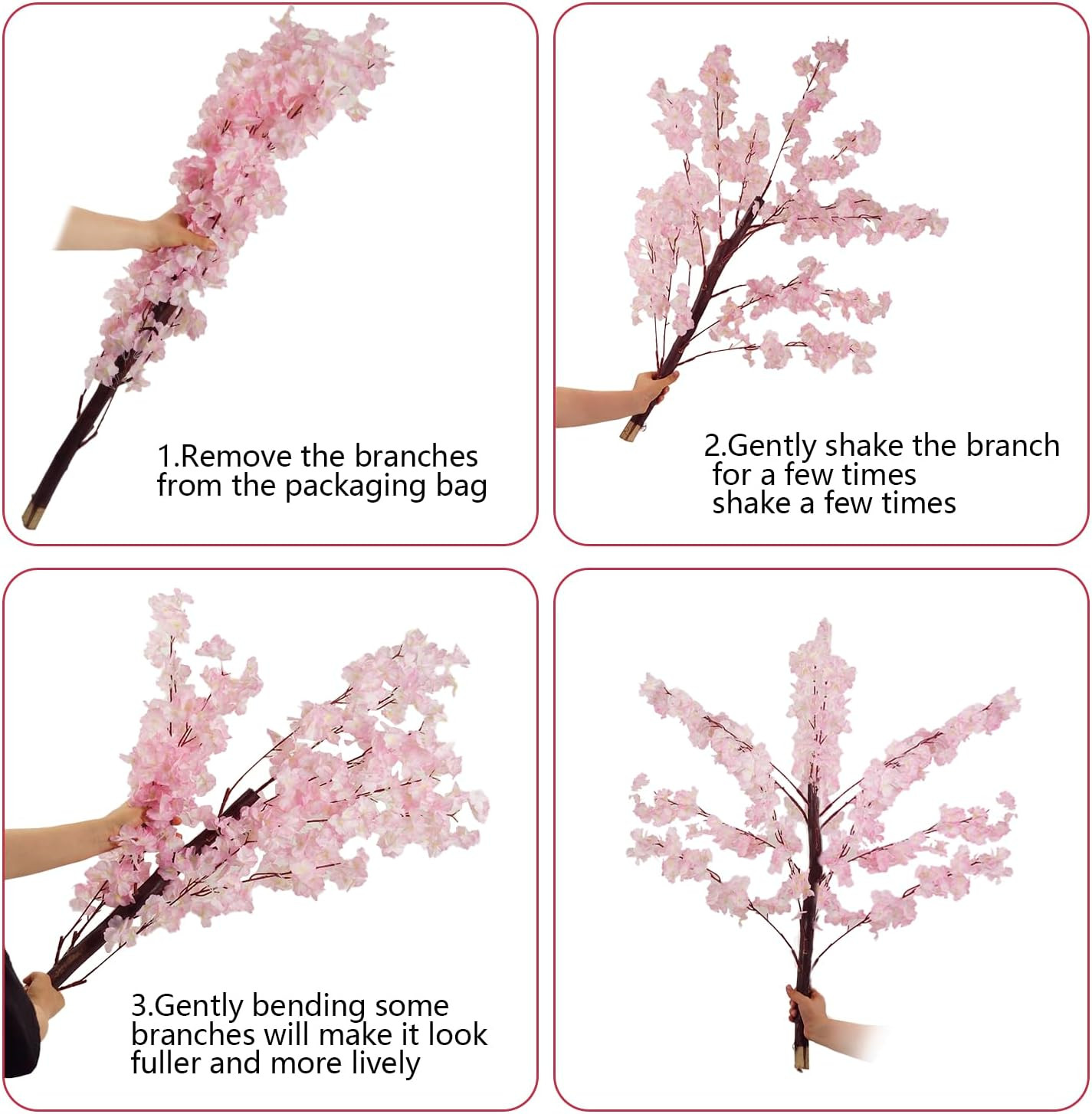 Handmade Pink Cherry Blossom Tree for Indoor Decor & Events
