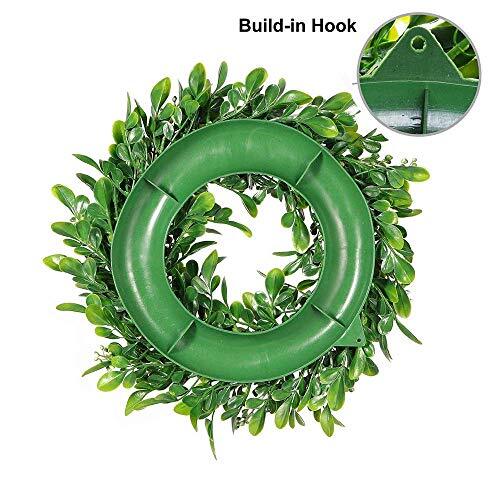 11″ Boxwood Wreath Round Wreath Artificial Wreath Green 1pc Green Wreath