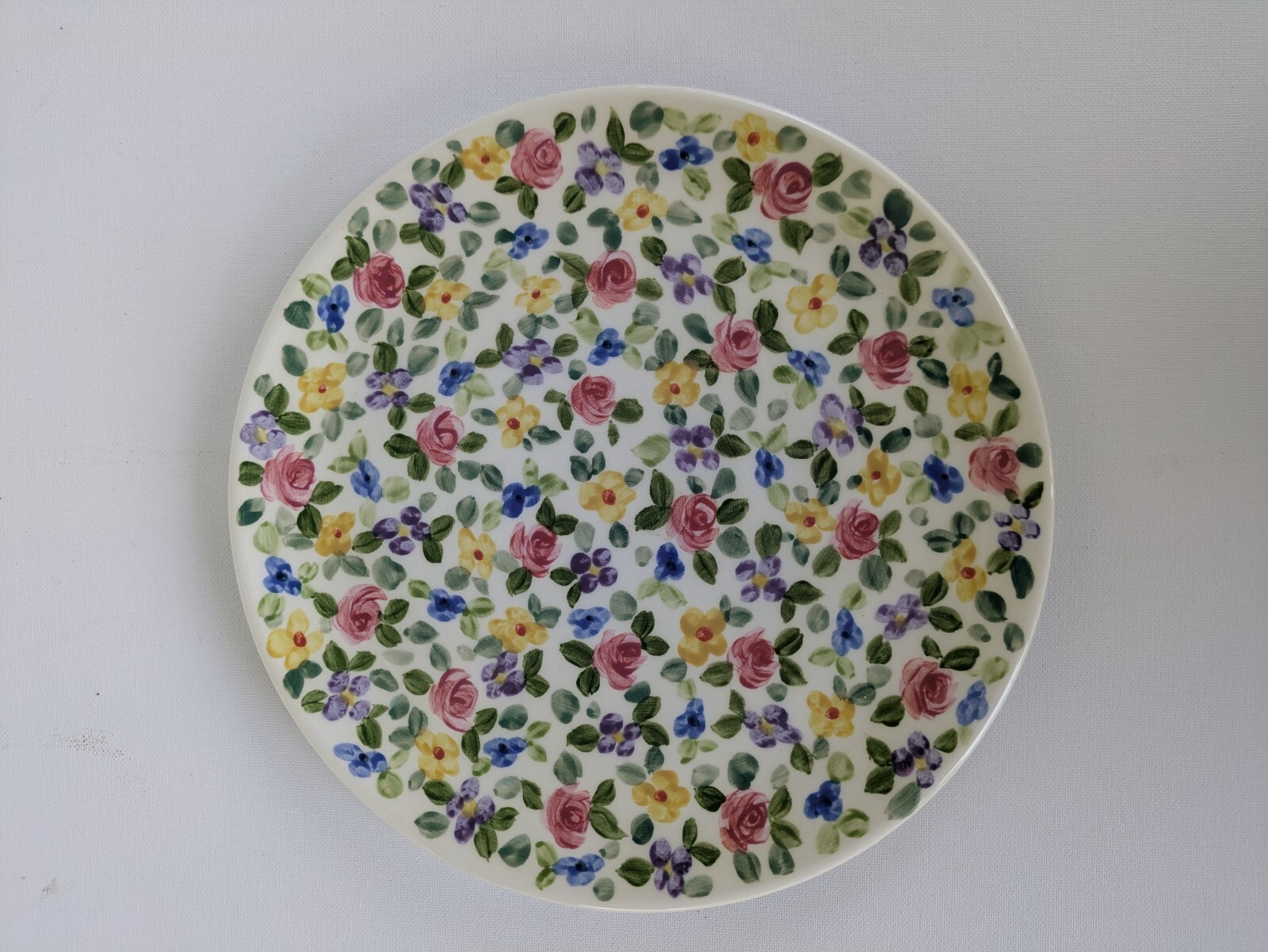 Cottagecore Handpainted Artisan Floral Plates, Y2K Vintage Decorative Plates