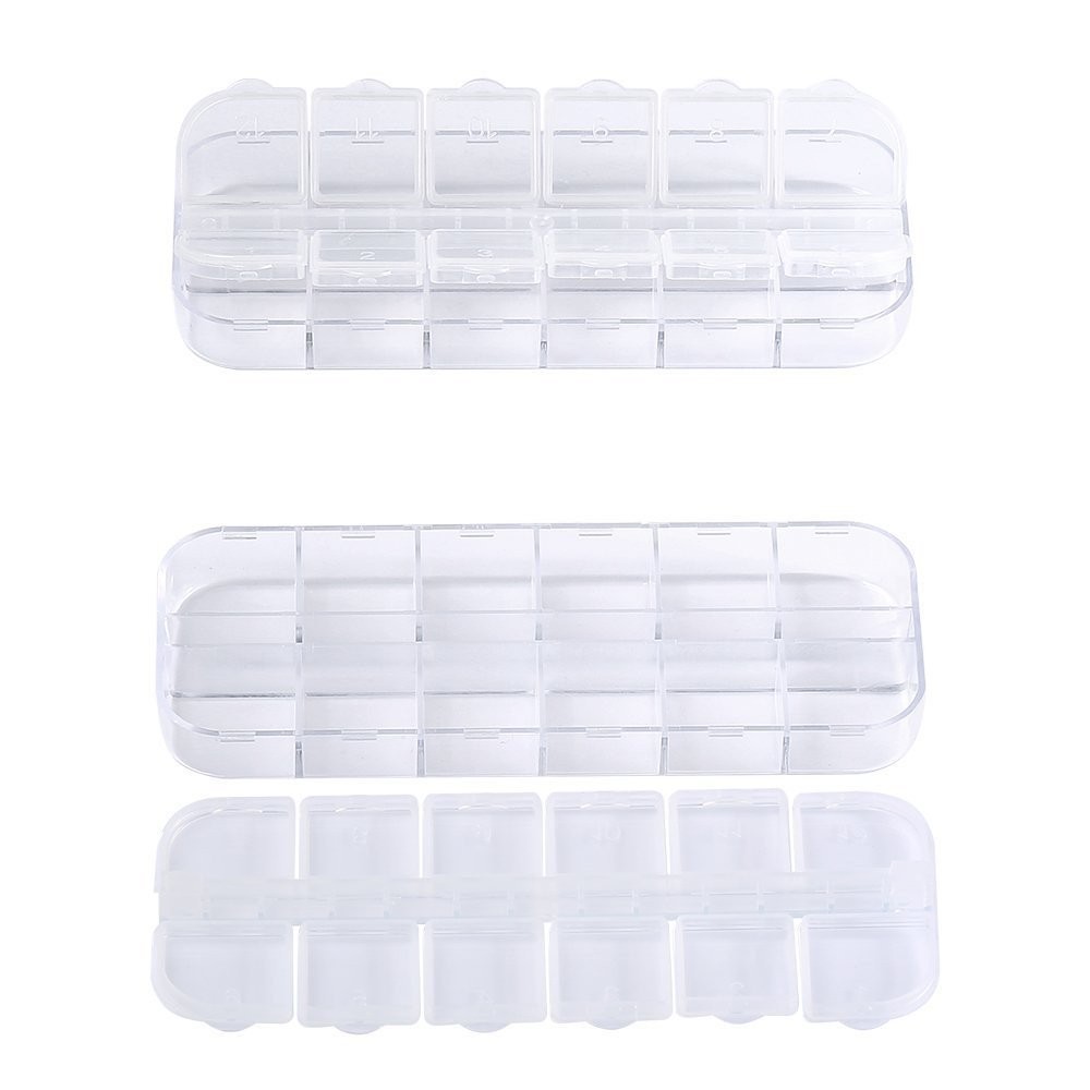 JinZeFa 6 Pieces Nail Art Tool 5.1 x 2 x 0.4 inches, Transparent,White