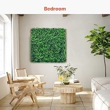 Artificial Boxwood Panel 24pcs 20 x 20 in Green Fake Grass Wall | 1.6 in Sun