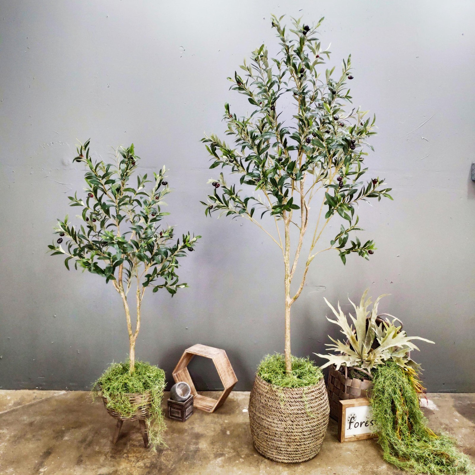 Artificial Olive Tree Faux Silk Indoor Decor Plant 4ft or 6ft