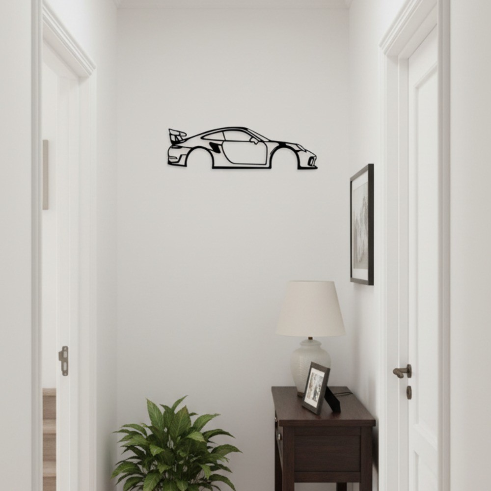 Sporty Car Metal Wall Art – Kid-Friendly Boys Girls Classroom Durable Decor