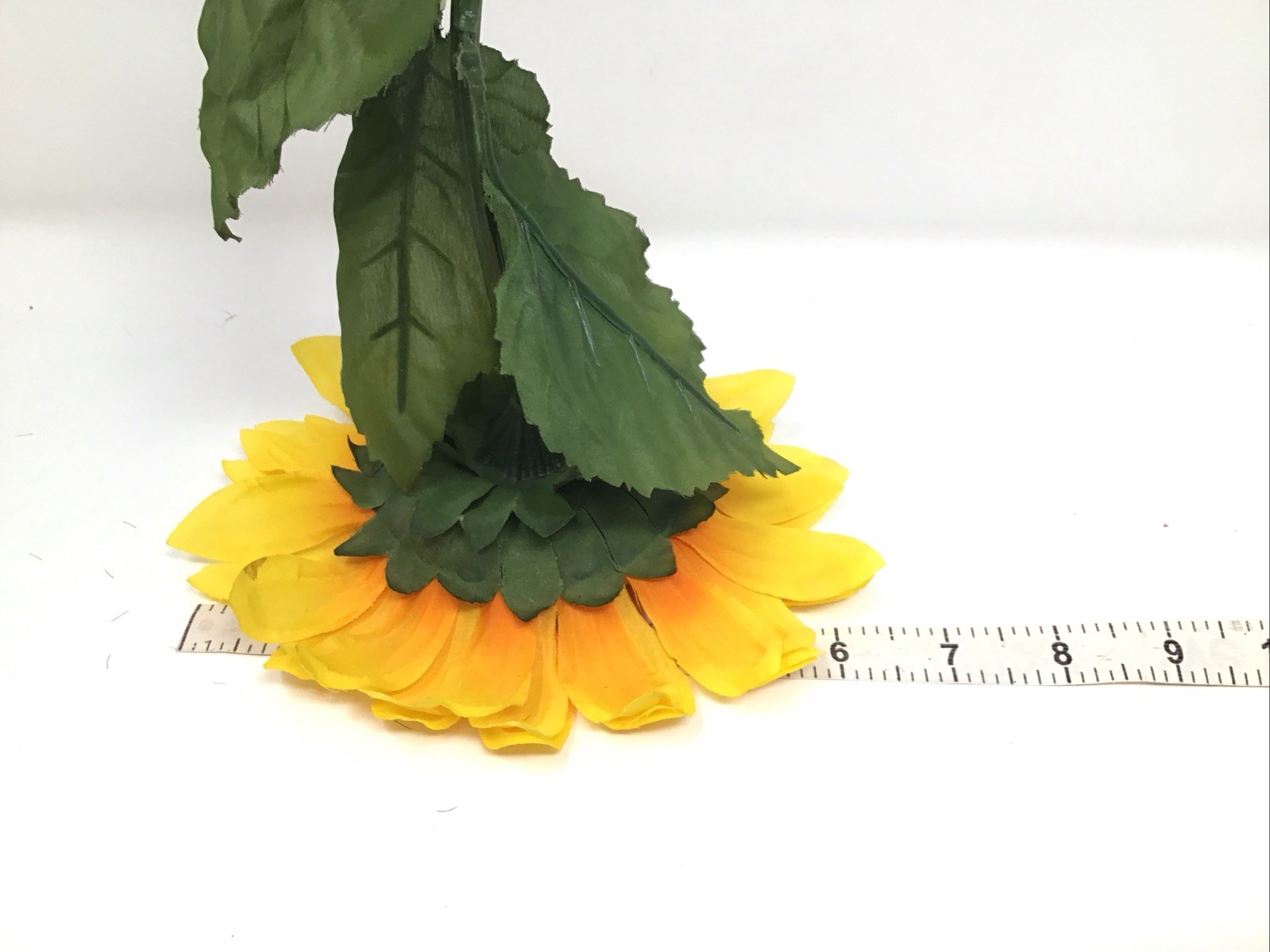 Sunflower Floral Pick Large 26” Pick 6” Bloom Artificial Silk Single Floral Pick