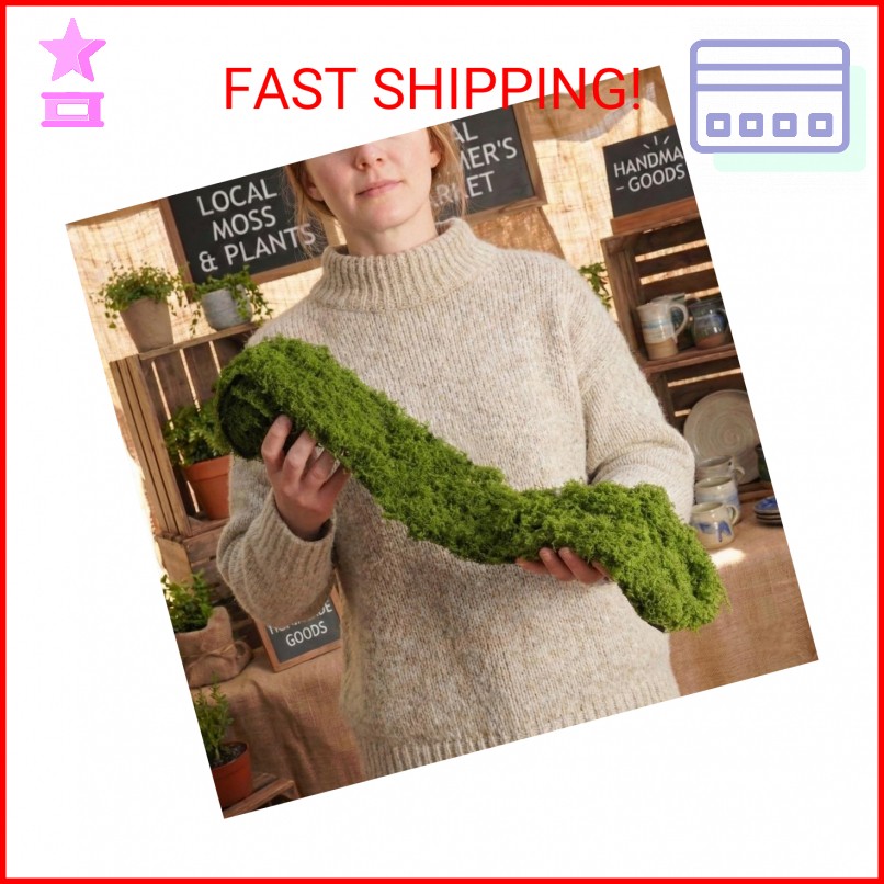 USMOLA Fake Moss Mat, Artificial Moss Table Runner for Wedding Decor Table Cente