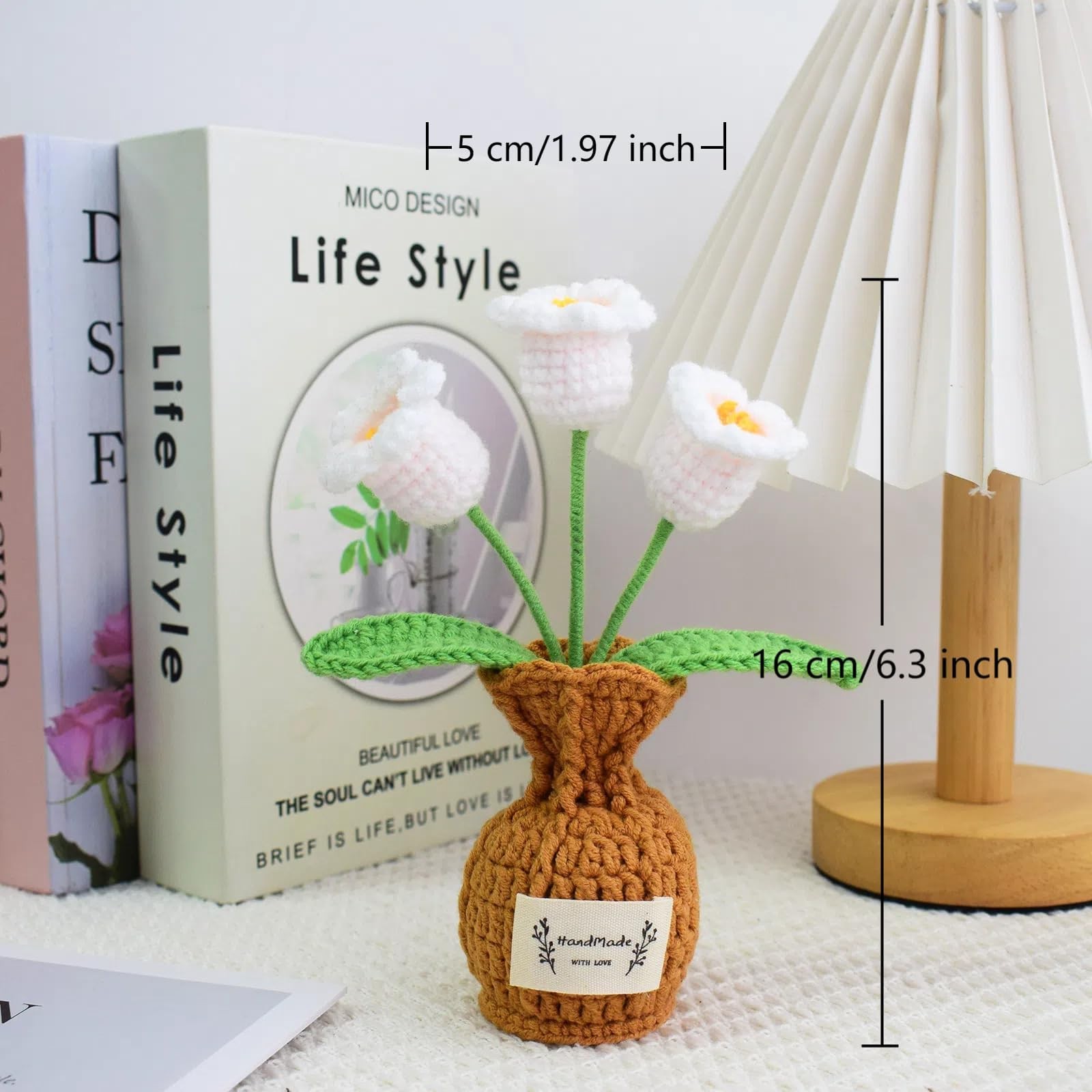 Crochet Lily of The Valley Vase, Cute Crochet Gift, Knitted Flowers, Adroable…