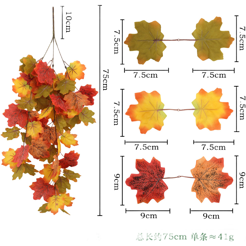 75cm x 61cm Maple Vine Wall Hanging for Indoor Outdoor Seasonal Display