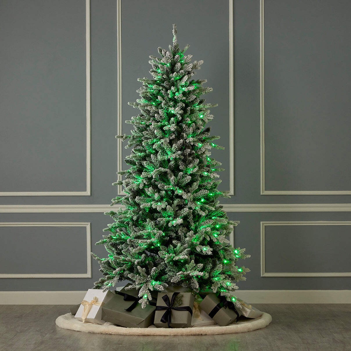 Bluffton Flocked Pine Tree