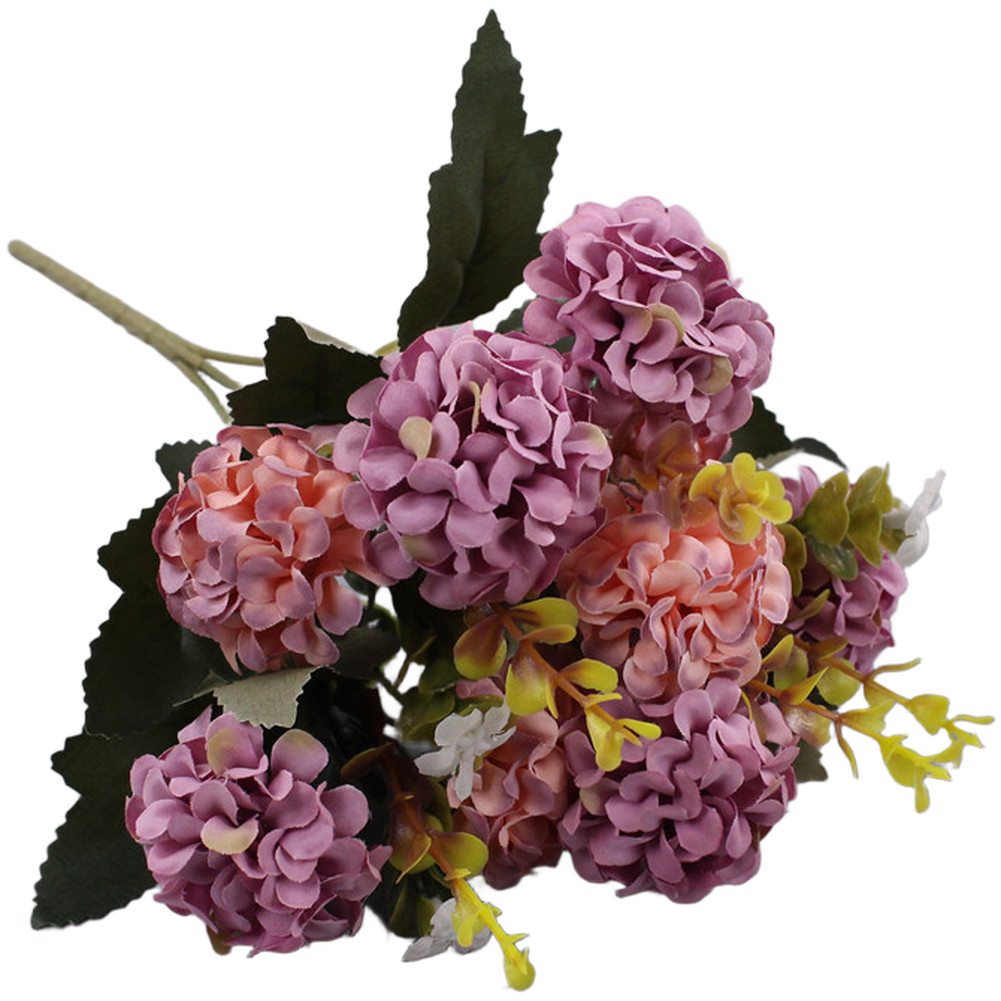 10 Head Artificial Silk Flowers Bouquet for Wedding Home Decor
