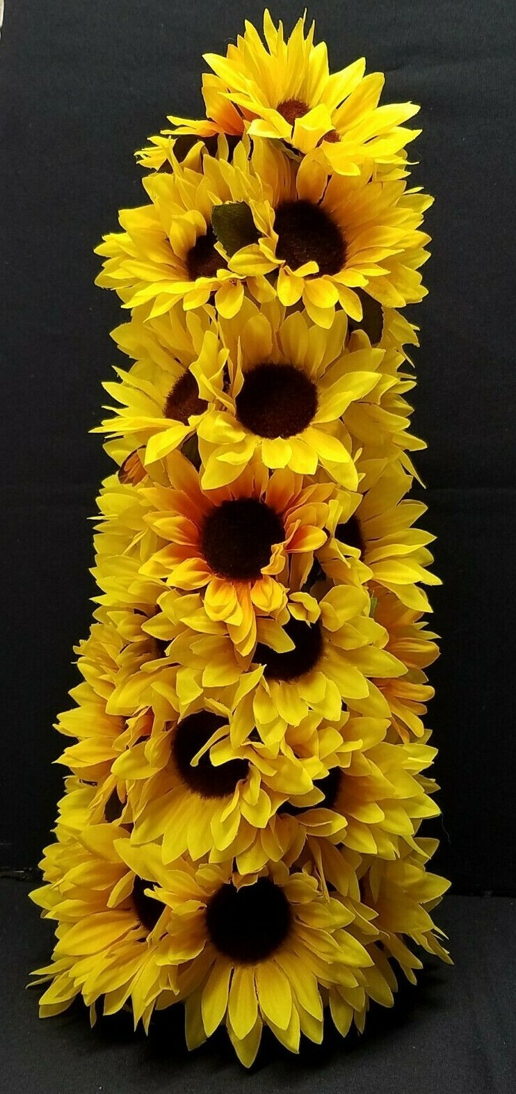 Sunflower Tower Home Décor Butterfly Handmade by Andrea 17″ Tall C-390
