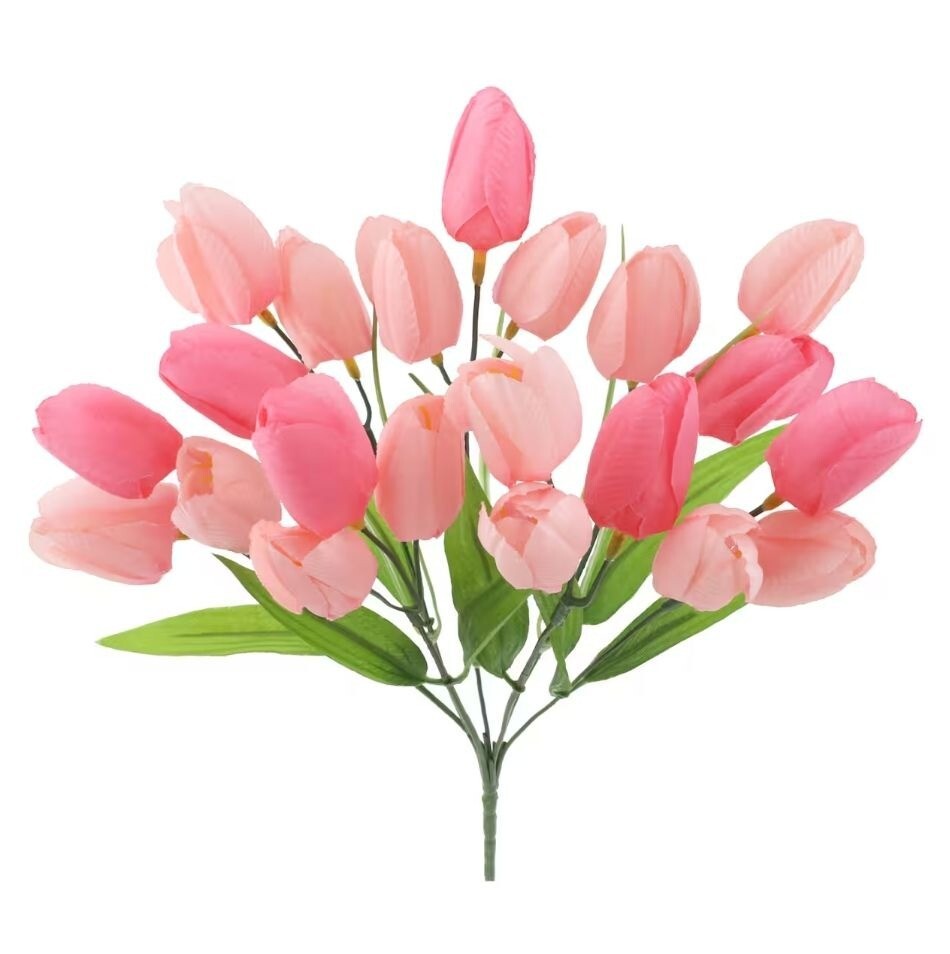 Light Pink 14.5in Tulip Bush by Ashland Spring Floral, Greenery, and Home Décor