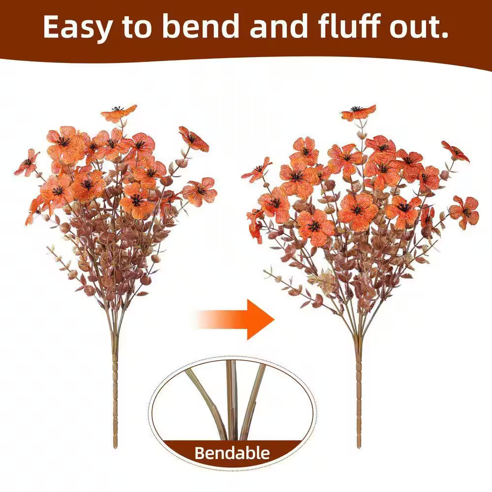 5 In. H Multi-Color Artificial Ivy Flowers UV Resistant Faux Outdoor Plants for