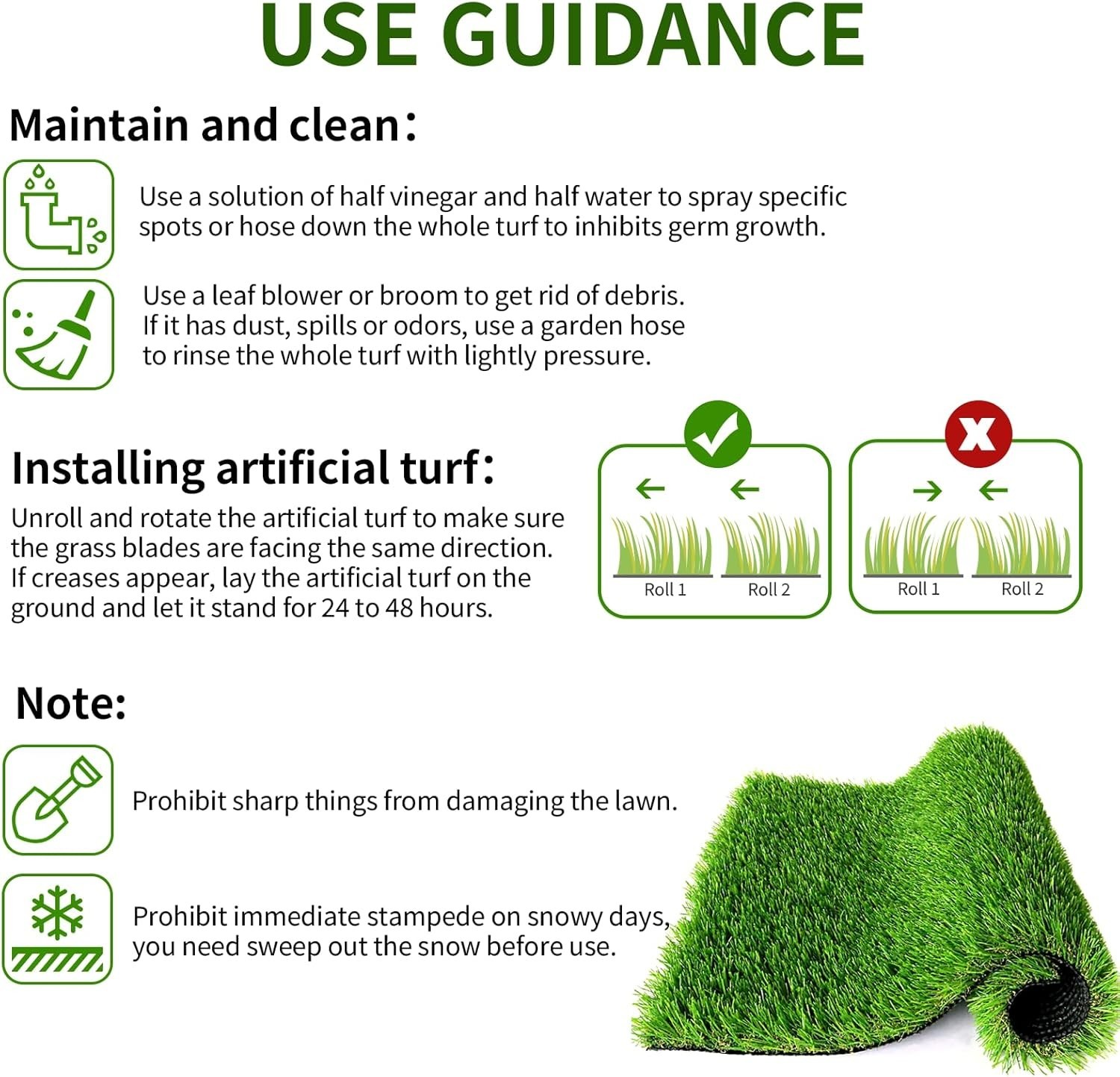 Indoor/Outdoor Artificial Grass 5ft X 10ft