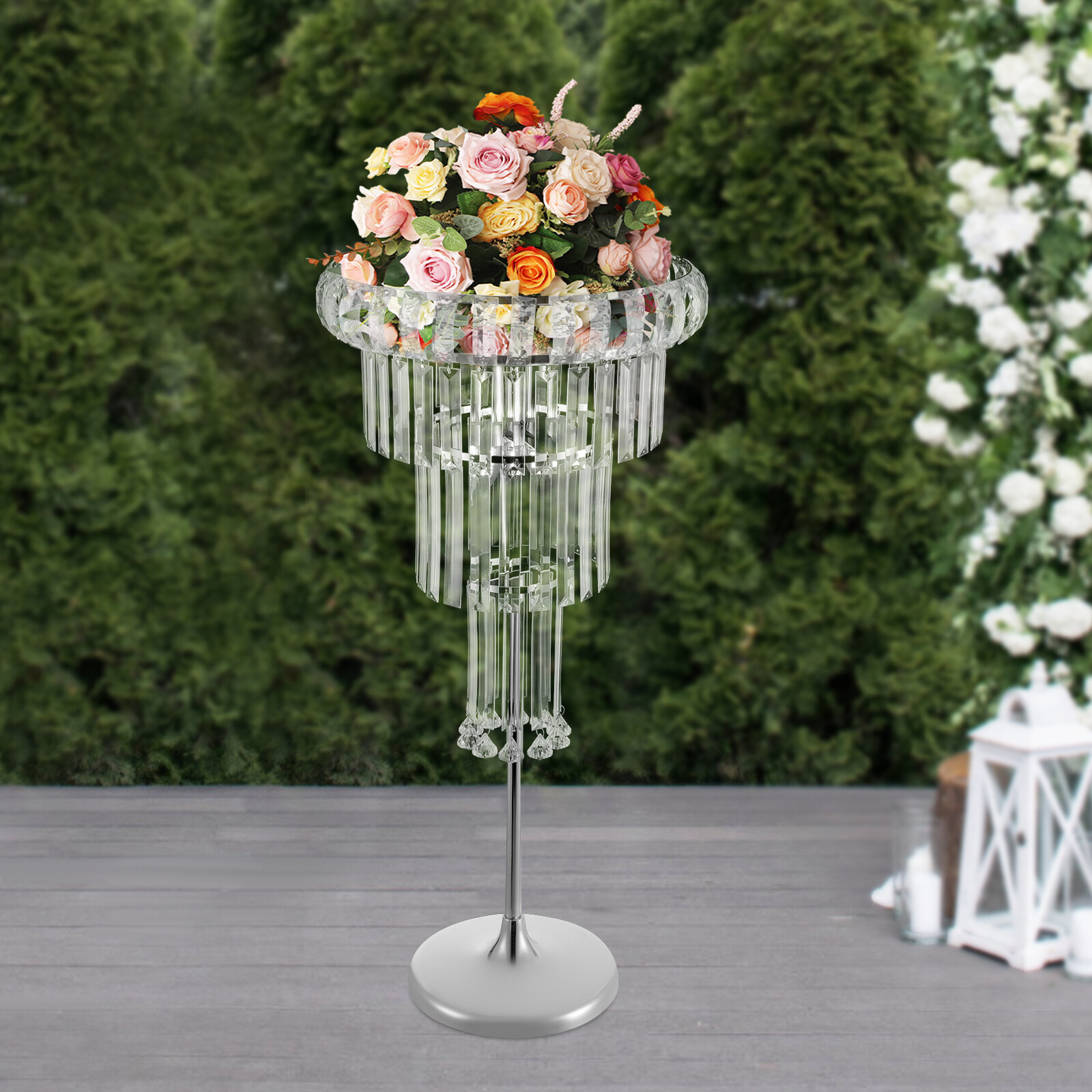 4 Tier Clear Flower Stand Wedding Party Flower Stand Wedding Decoration