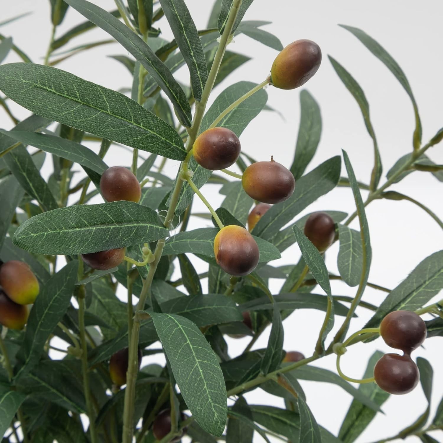 Pack of 6 Realistic Faux Olive Branches – Perfect for Home and Event Decoration