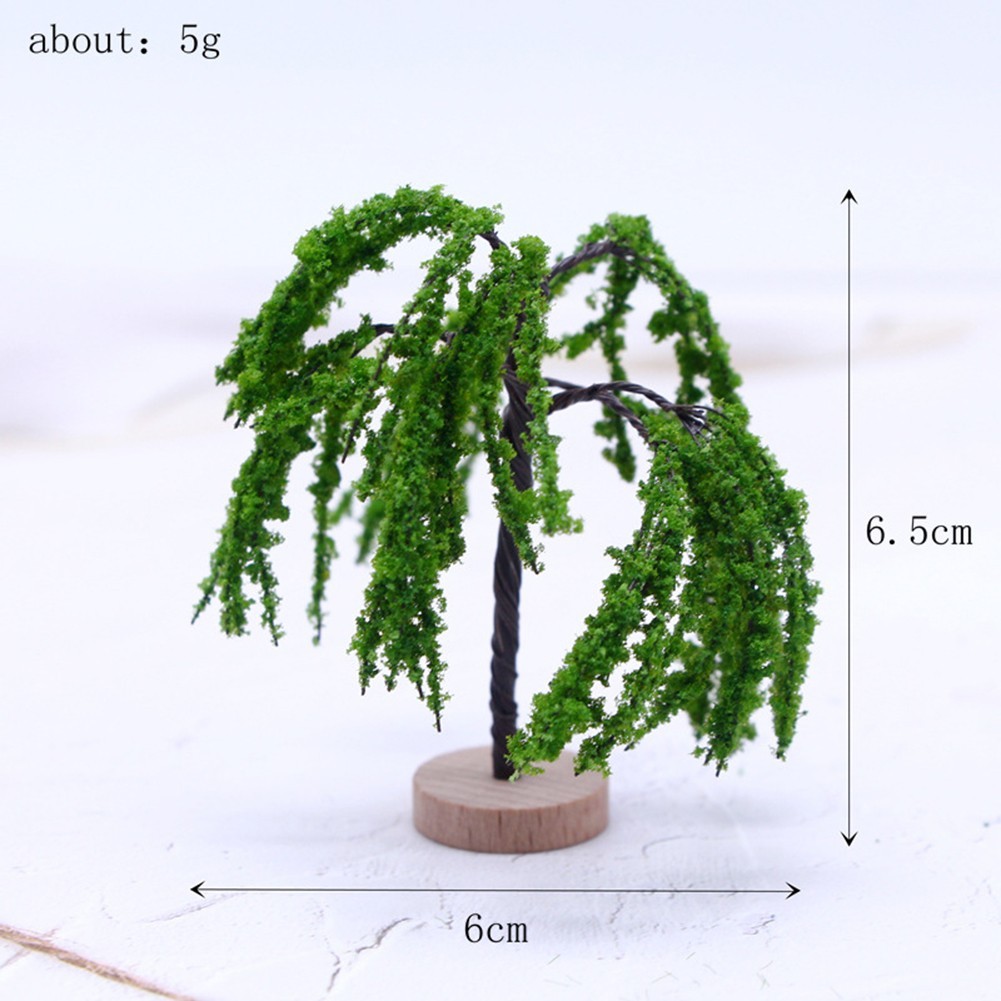 Miniature Green Plastic Trees for Architectural Dioramas and Model Displays
