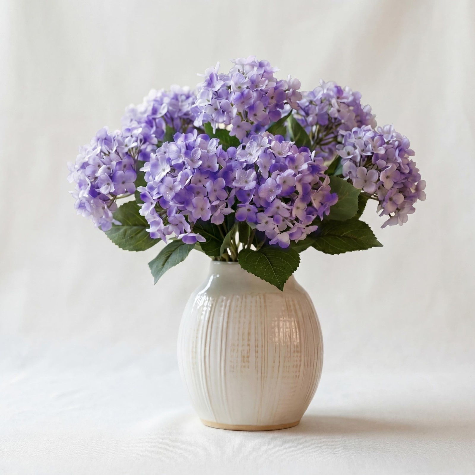 4 pcs Hydrangea Artificial Flowers Fake Hydrangeas Silk Flowers 28 Inch Long …