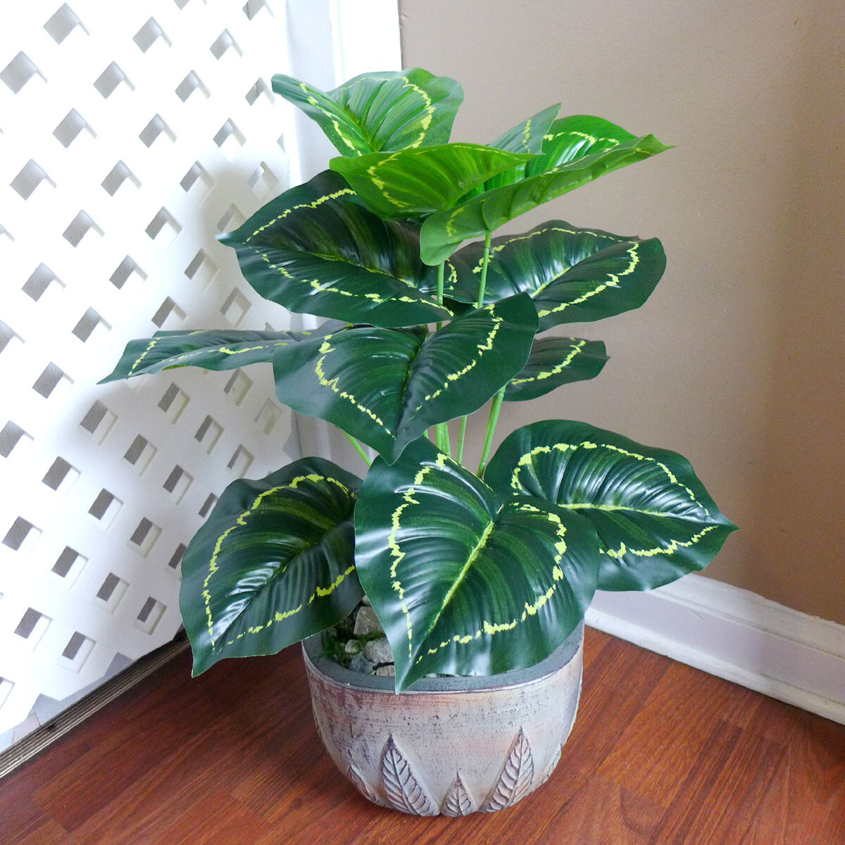 16″ Hight Artificial Plant Small Bush Tree (12 Lifelike Leaves )