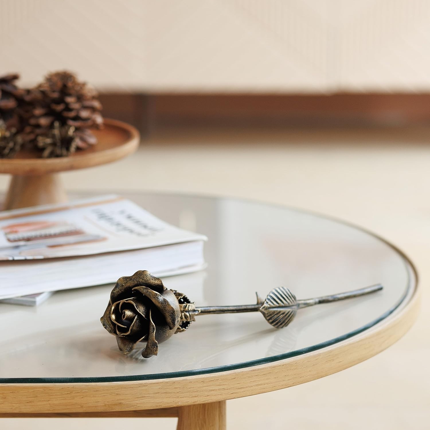 Hand Forged Bronze Flower – Eternal Love Gesture