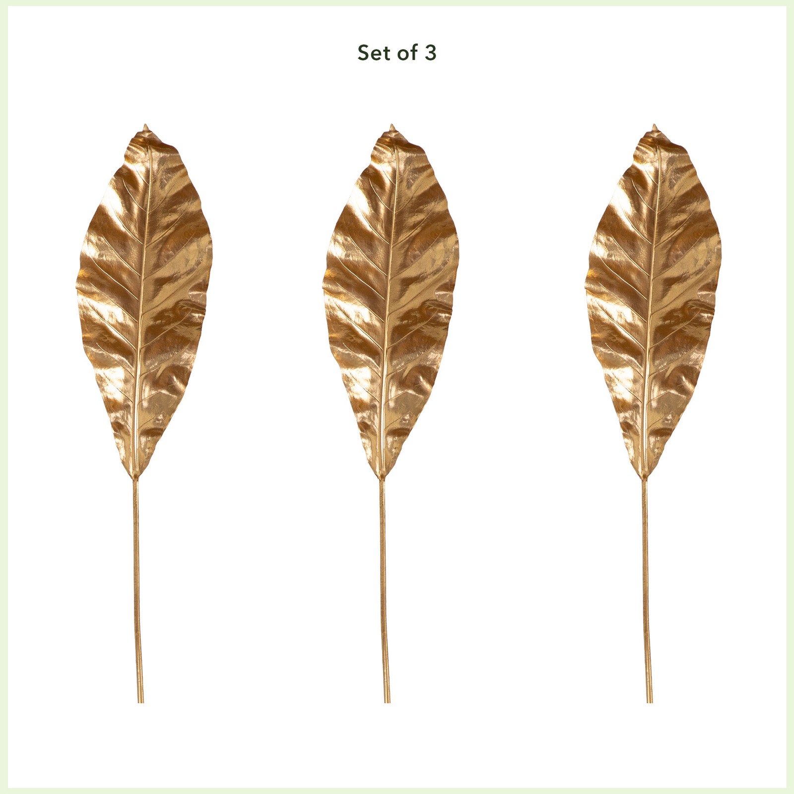 Nearly Natural 42″ Artificial Palm Gold Stemsin Gold (Set of 3)