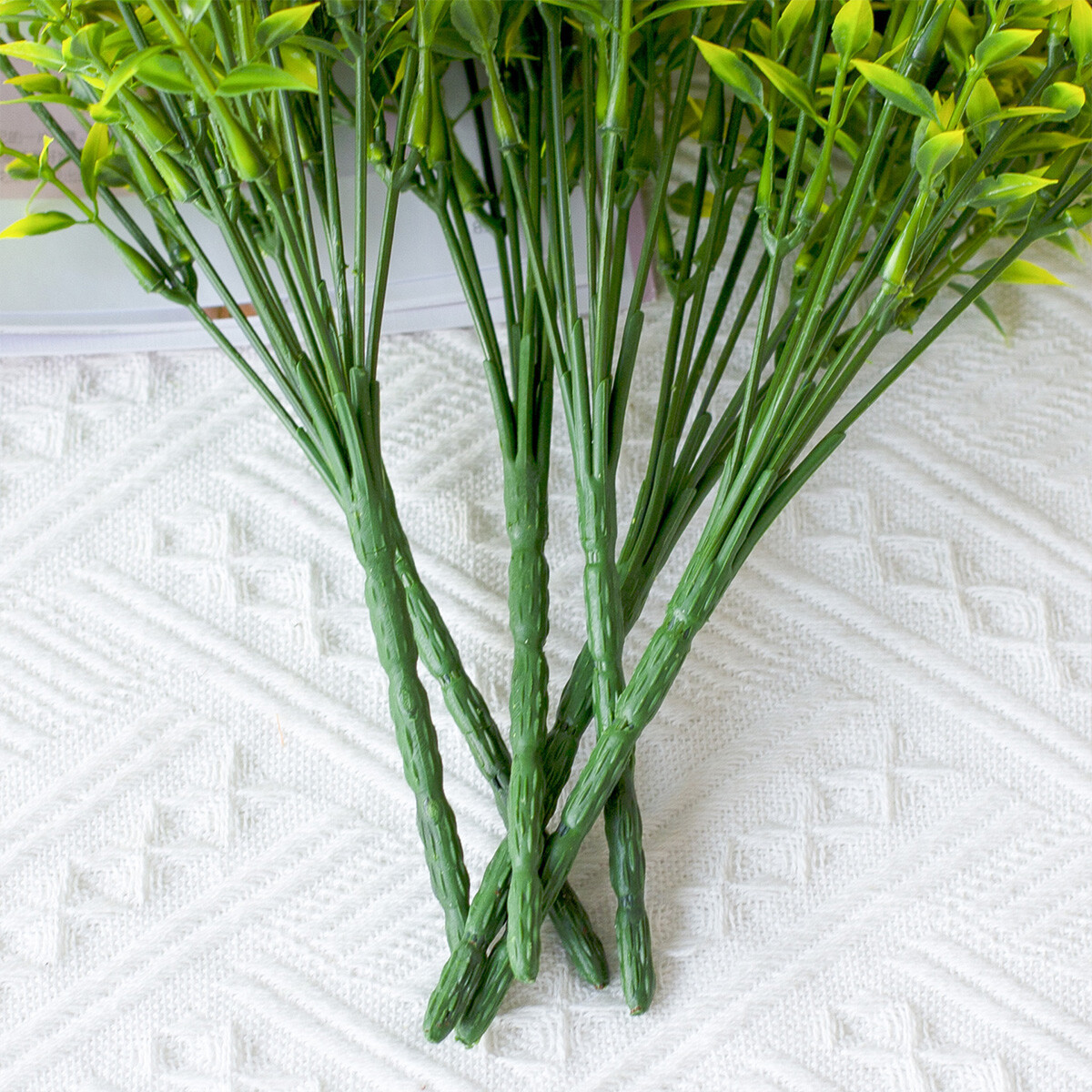 Artificial Yellow Lavender Flowers Fake Plastic Plants for Outdoor Garden Decor