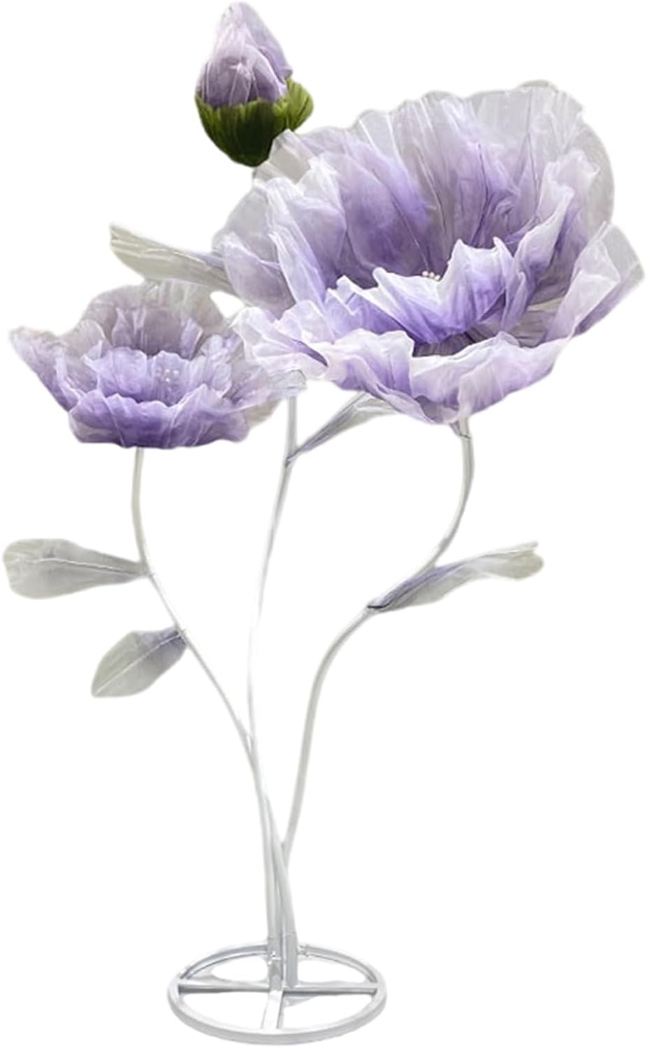 Giant Purple Silk Flower Decoration for Weddings & Displays – 5.5ft Tall