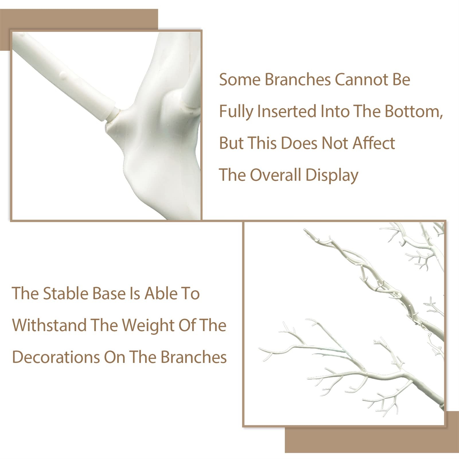 Small Artificial Tree for Table Centerpiece White Fake Trees 1.9FT Faux Tree …
