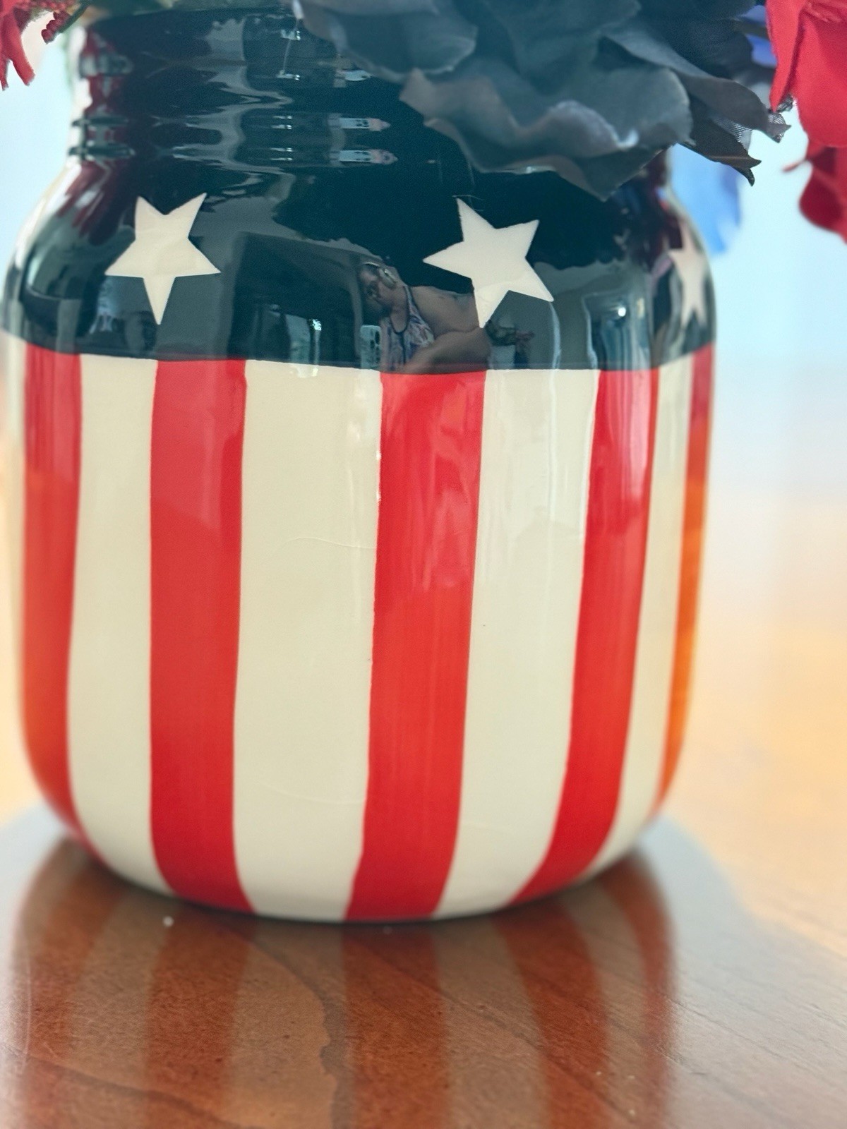 4th Of July Centerpiece Patriotic Table Arrangement Handmade Decor