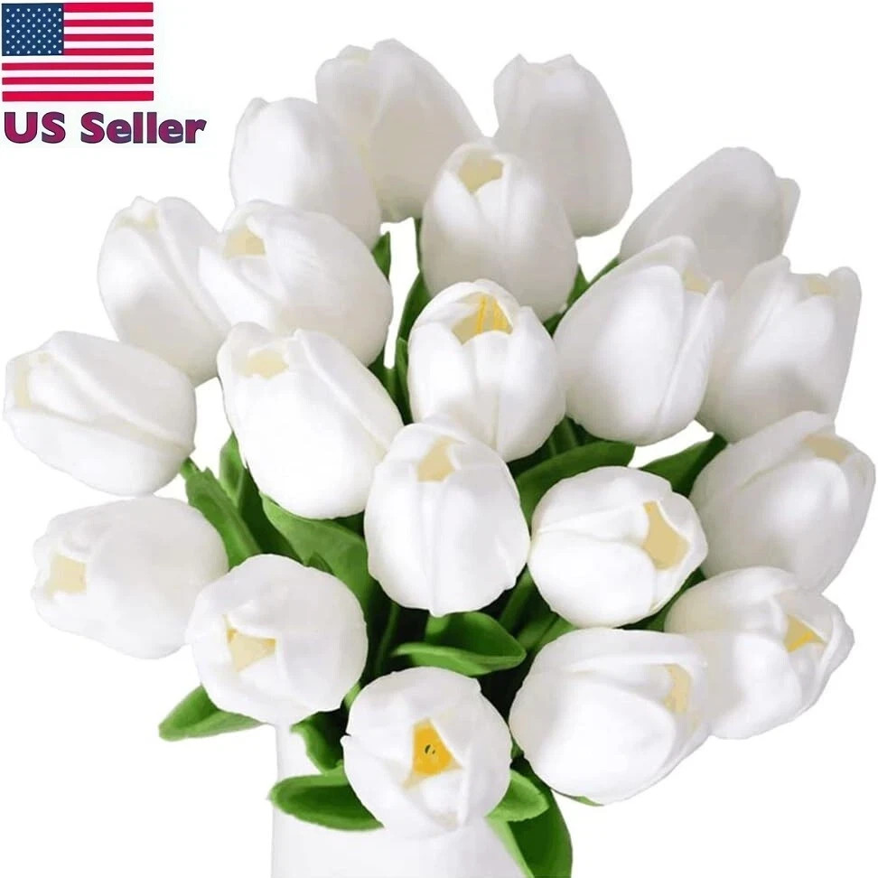 Artificial Tulip Flowers Real Touch Bouquet 1/5/10/15PCS Fake Tulips Home Weddin